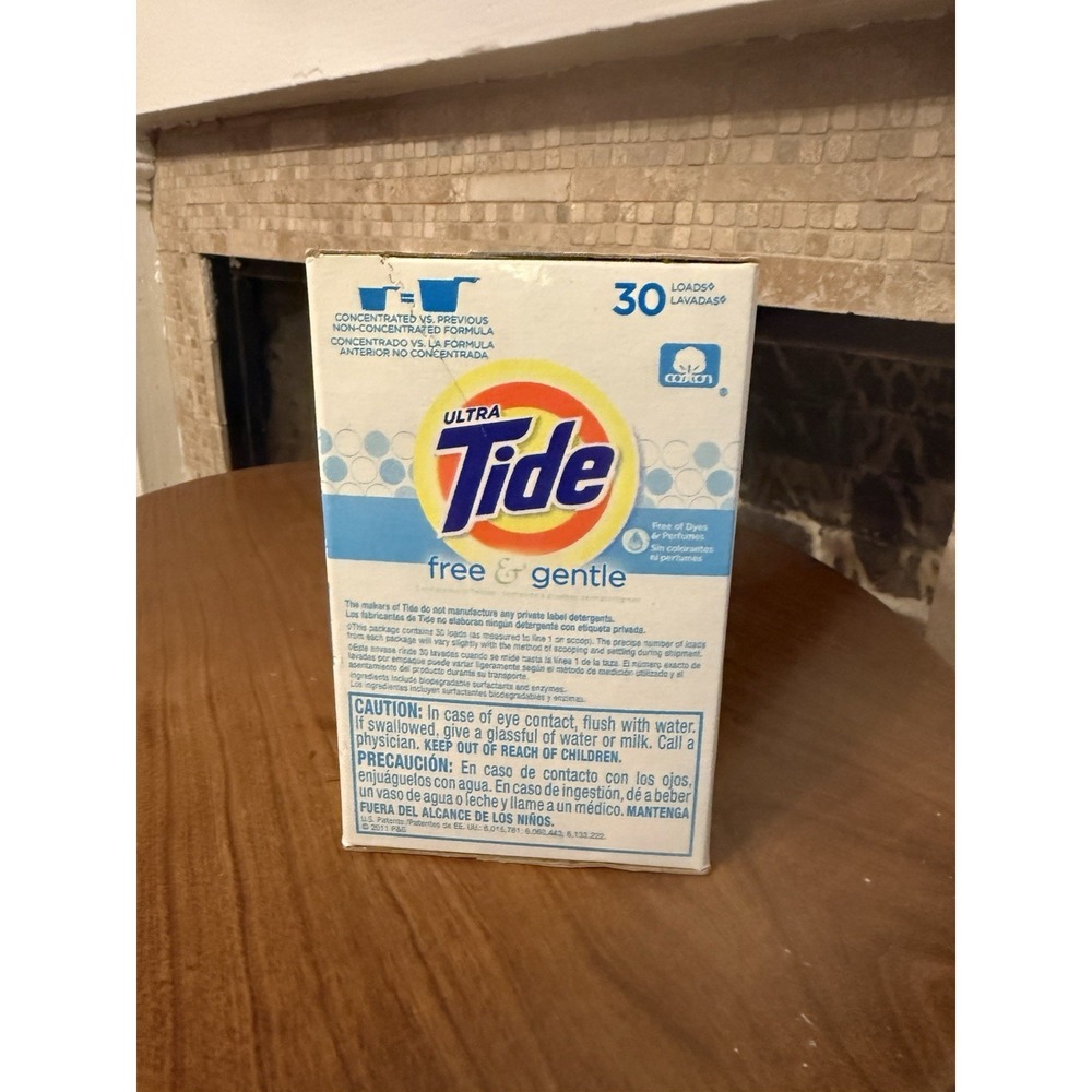 Tide Ultra Free & Gentle Powder Laundry Detergent 30 Loads 42 Oz New and Sealed - Picture 4 of 6